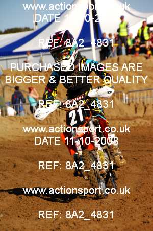 Photo: 8A2_4831 ActionSport Photography 11,12/10/2008 Weston Beach Race  _1_Junior65cc #21