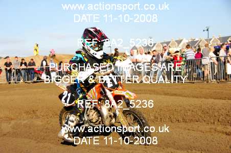 Photo: 8A2_5236 ActionSport Photography 11,12/10/2008 Weston Beach Race  _1_Junior65cc #21