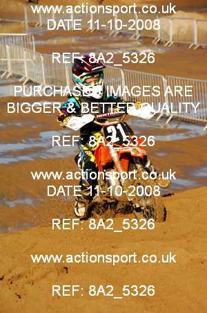 Photo: 8A2_5326 ActionSport Photography 11,12/10/2008 Weston Beach Race  _1_Junior65cc #21