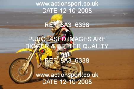 Photo: 8A3_6338 ActionSport Photography 11,12/10/2008 Weston Beach Race  _4_Youth85cc #211