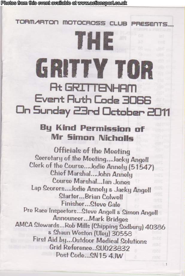 Event programme page