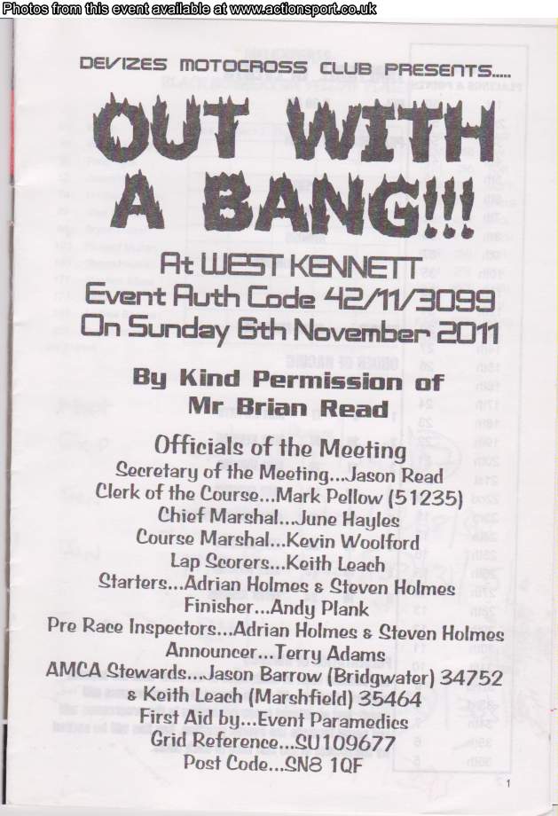 Event programme page
