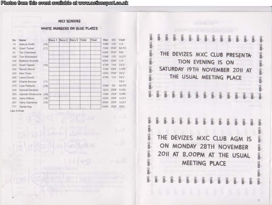 Event programme page