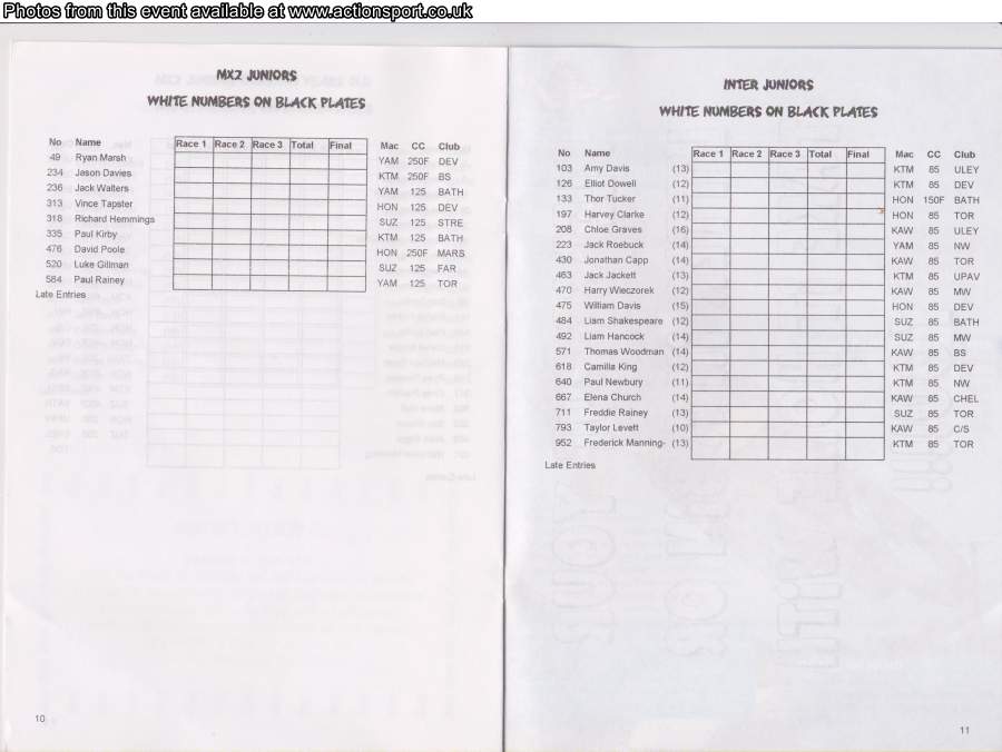 Event programme page