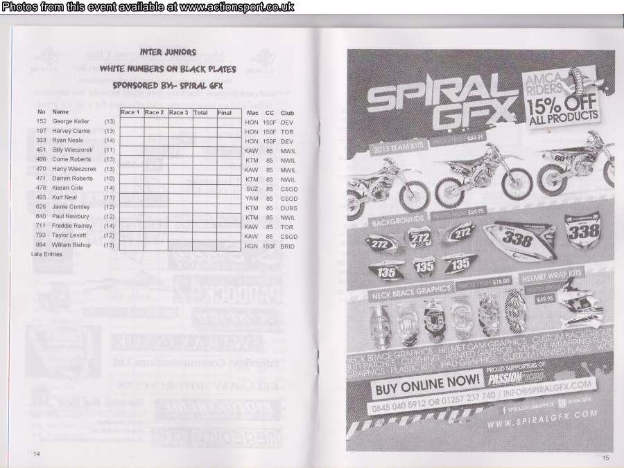 Event programme page