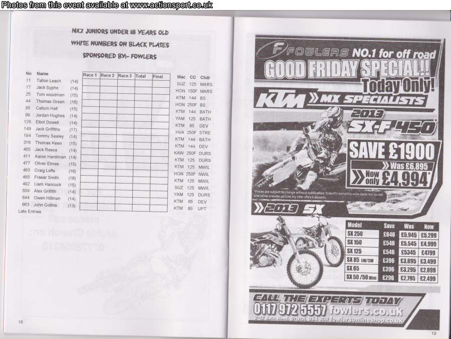 Event programme page