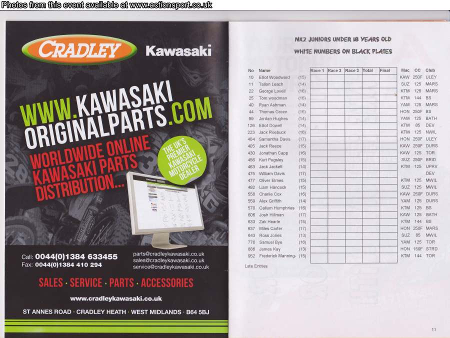 Event programme page