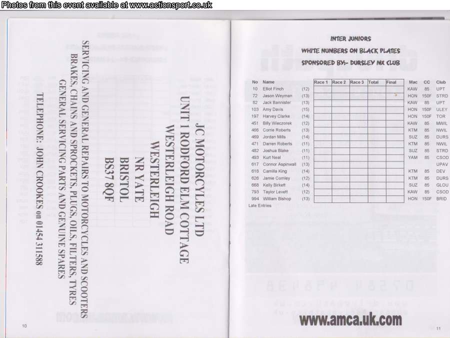 Event programme page