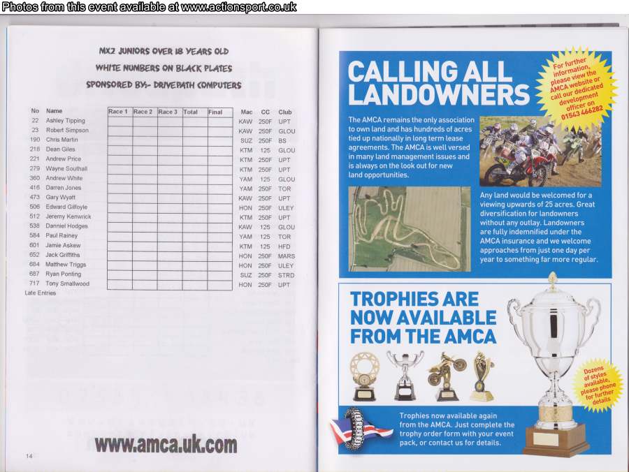 Event programme page