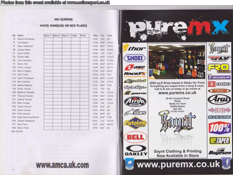 Event programme page