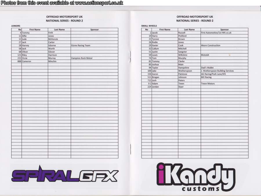 Event programme page