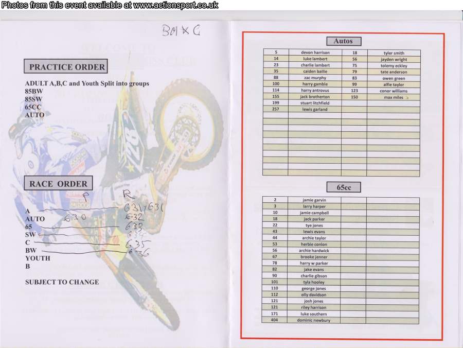 Event programme page