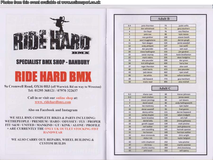 Event programme page