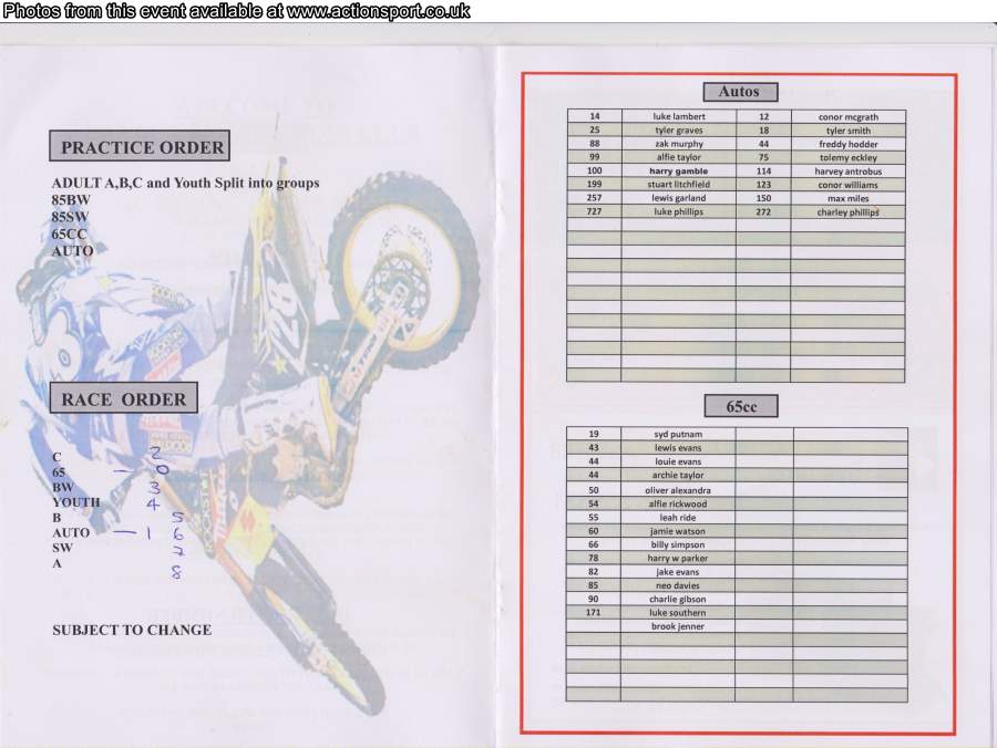 Event programme page