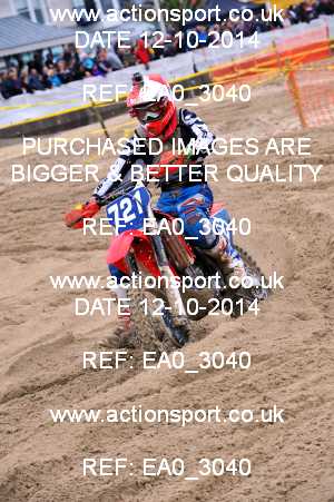 Photo: EA0_3040 ActionSport Photography 12/10/2014 AMCA Purbeck MXC - Weymouth Beach Race  _1_Juniors #721