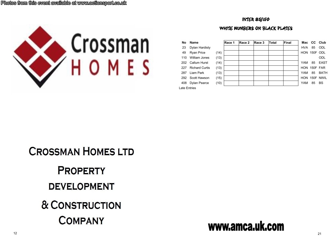 Event programme page