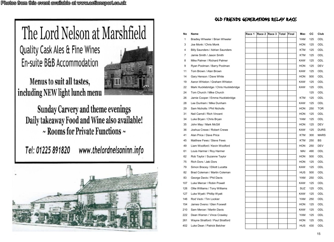 Event programme page