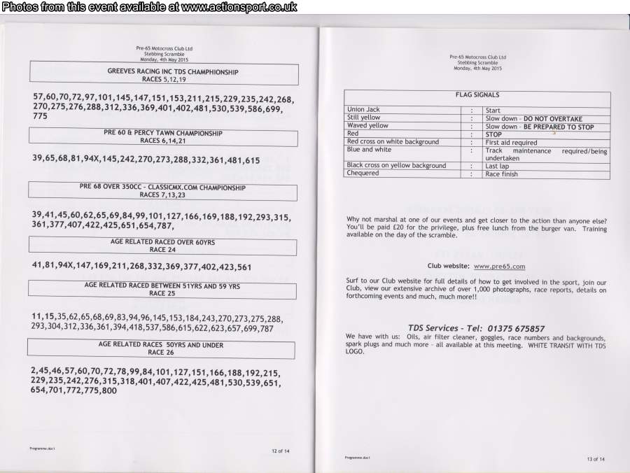 Event programme page
