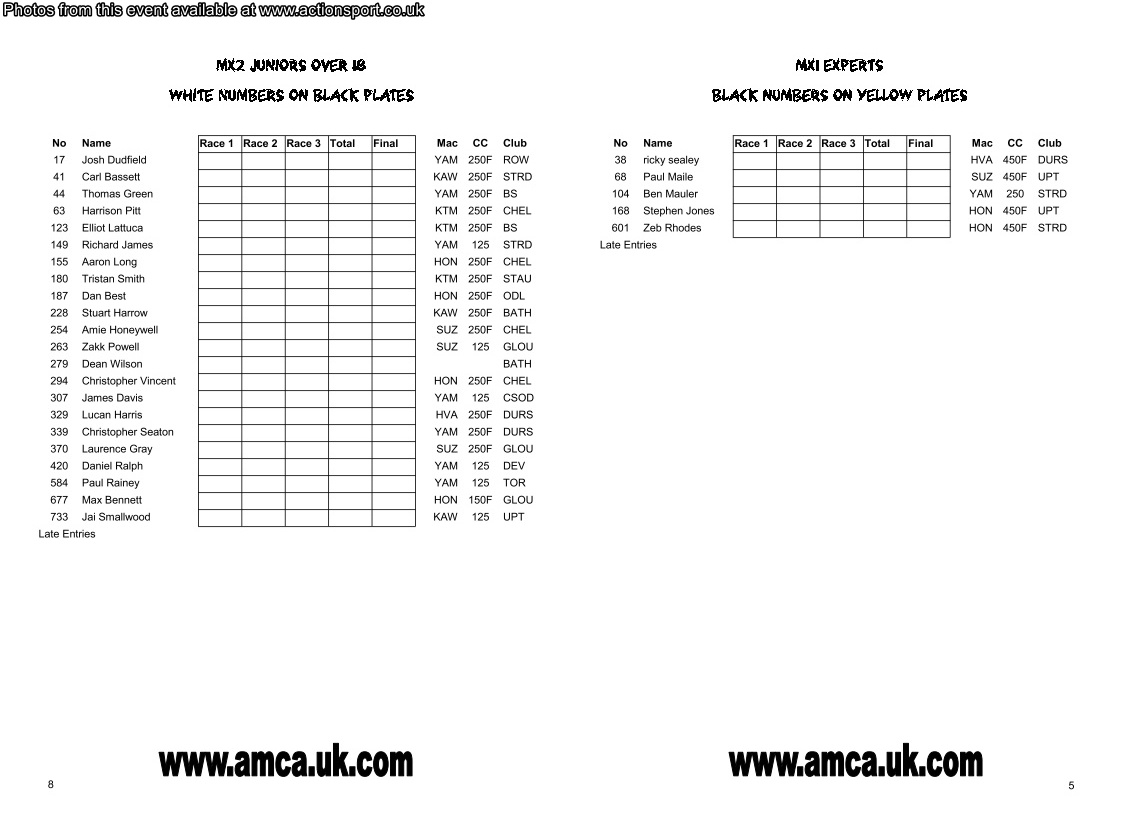 Event programme page