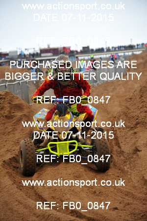 Photo: FB0_0847 ActionSport Photography 7,8/11/2015 AMCA Skegness Beach Race [Sat/Sun]  _2_Quads-Sidecars #327