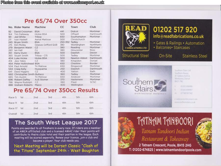 Event programme page