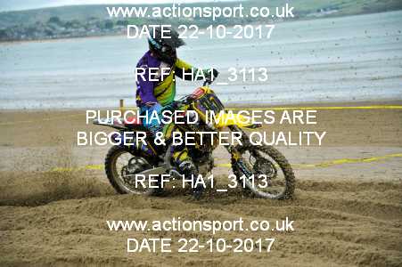 Photo: HA1_3113 ActionSport Photography 22/10/2017 AMCA Purbeck MXC Weymouth Beach Race  _1_Juniors #95